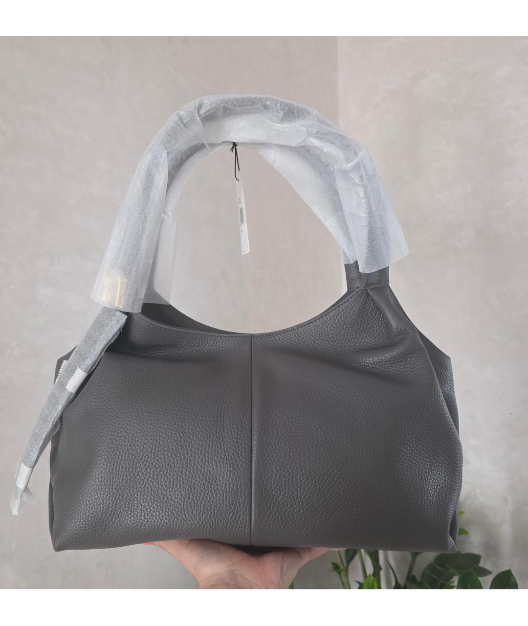 FURLA Серая кожаная сумка тоут, фото 9