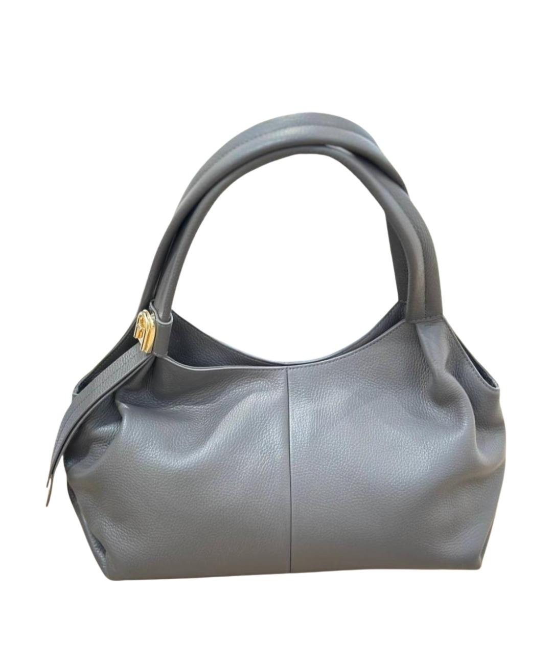 FURLA Серая кожаная сумка тоут, фото 1