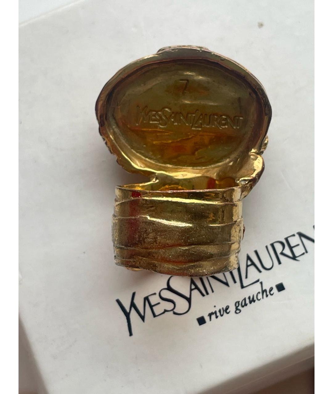SAINT LAURENT Розовое металлическое кольцо, фото 6