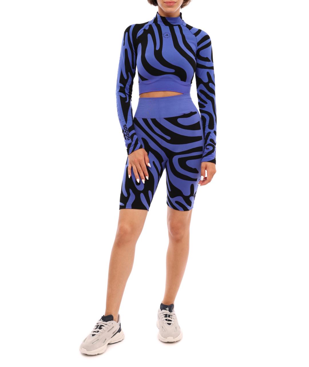 ADIDAS BY STELLA MCCARTNEY Синие леггинсы и велосипедки, фото 2