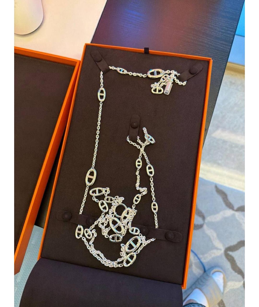 HERMES Серебряная серебряная цепочка, фото 3