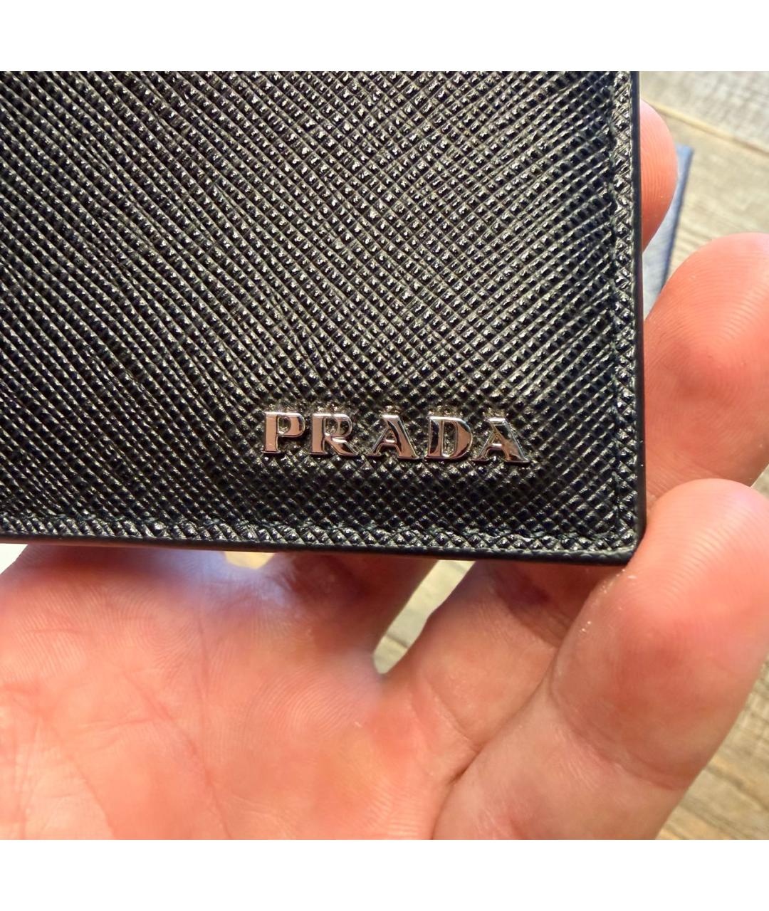 PRADA Черный кожаный кардхолдер, фото 3
