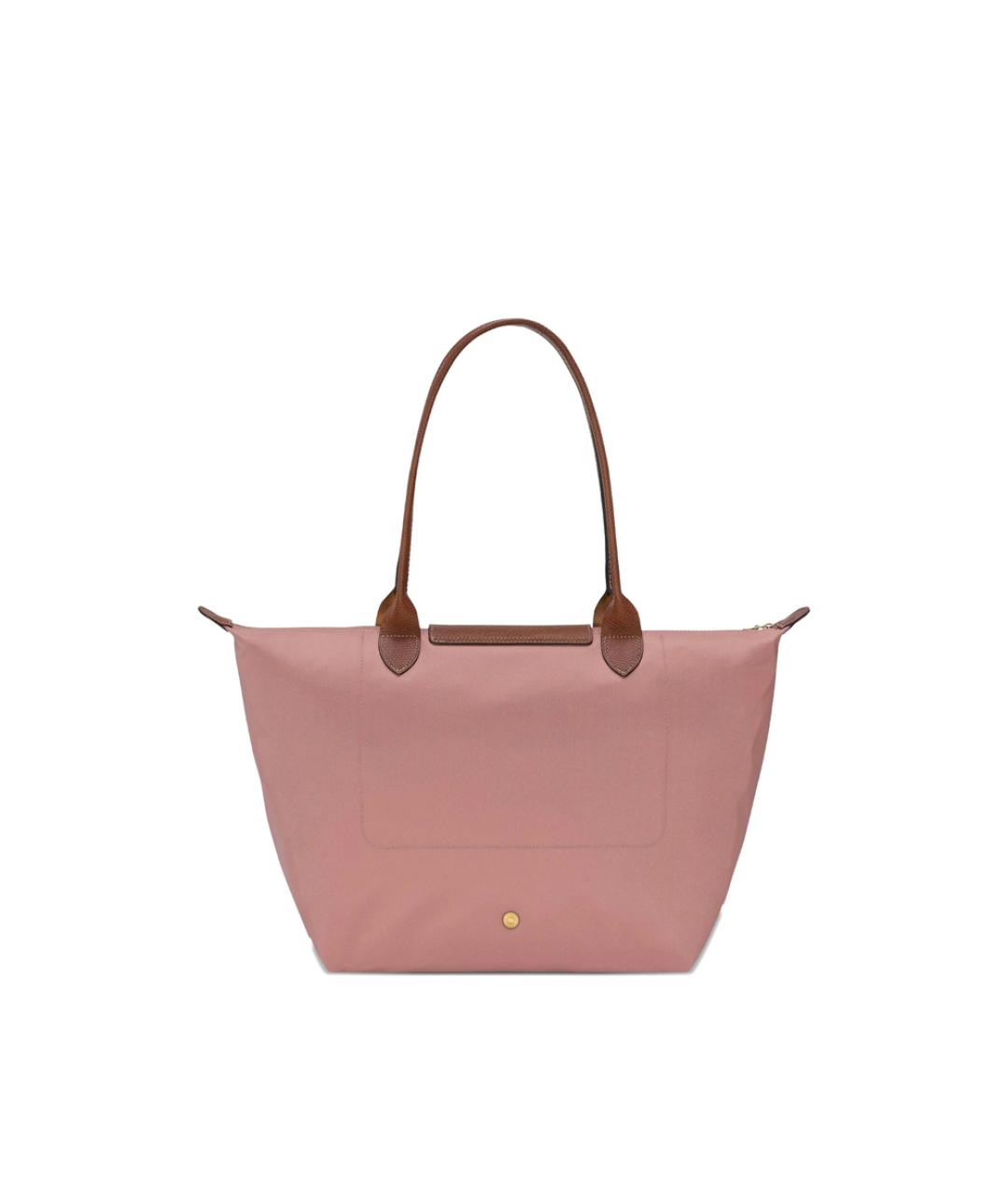 LONGCHAMP Розовая тканевая сумка тоут, фото 4
