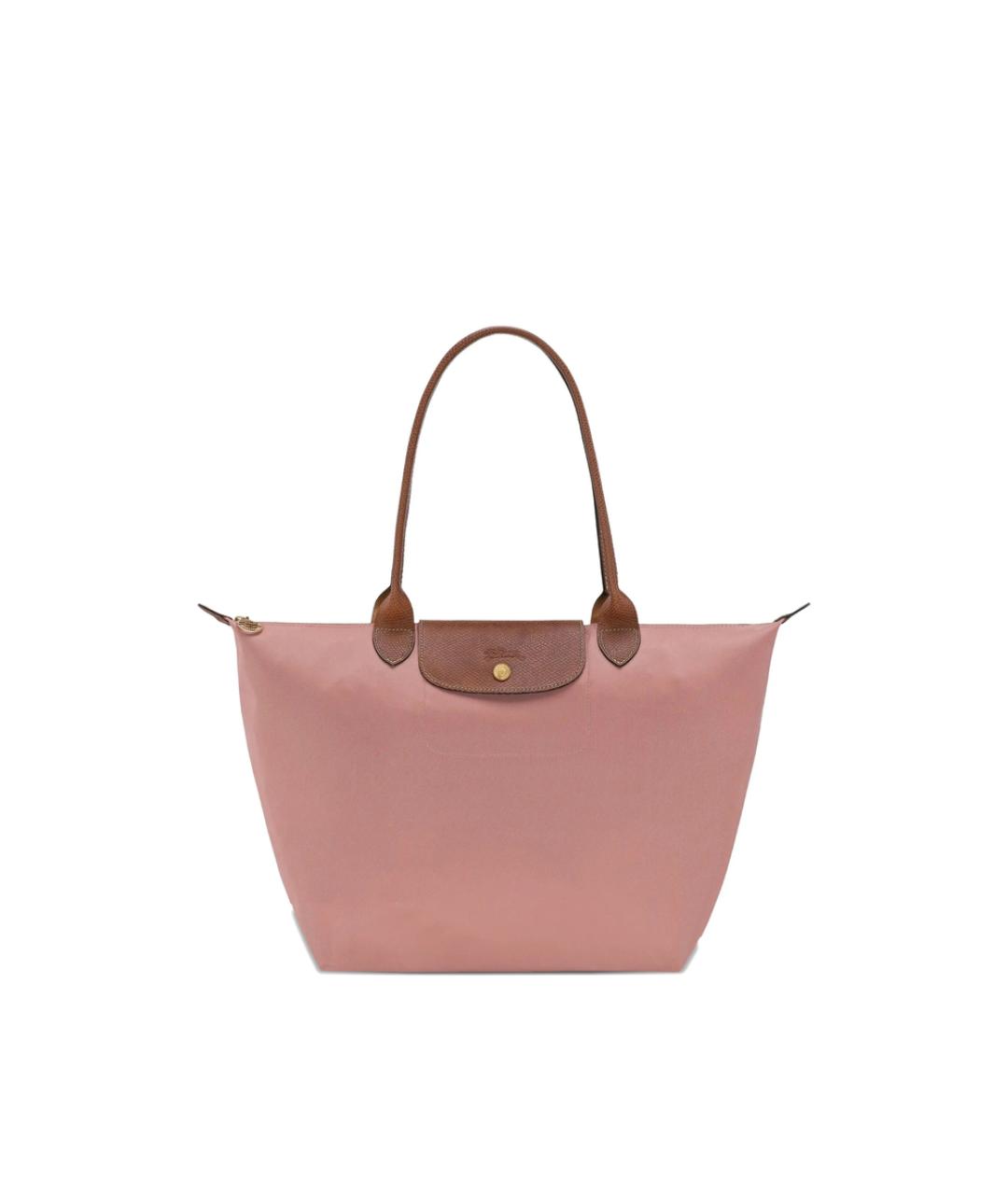 LONGCHAMP Розовая тканевая сумка тоут, фото 1