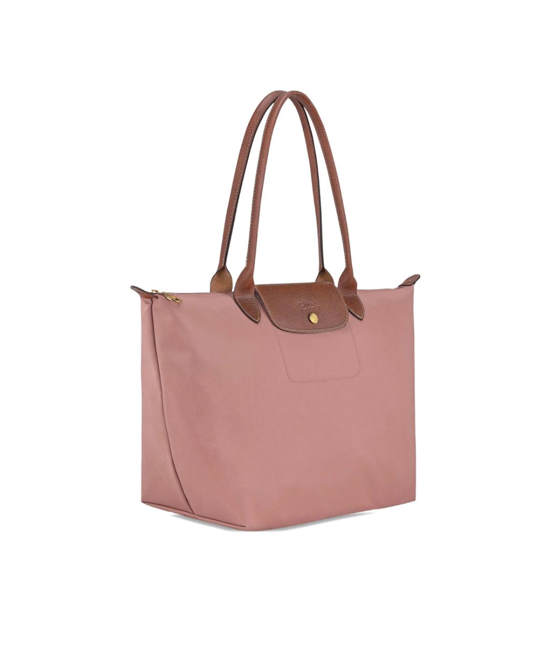 LONGCHAMP Розовая тканевая сумка тоут, фото 3