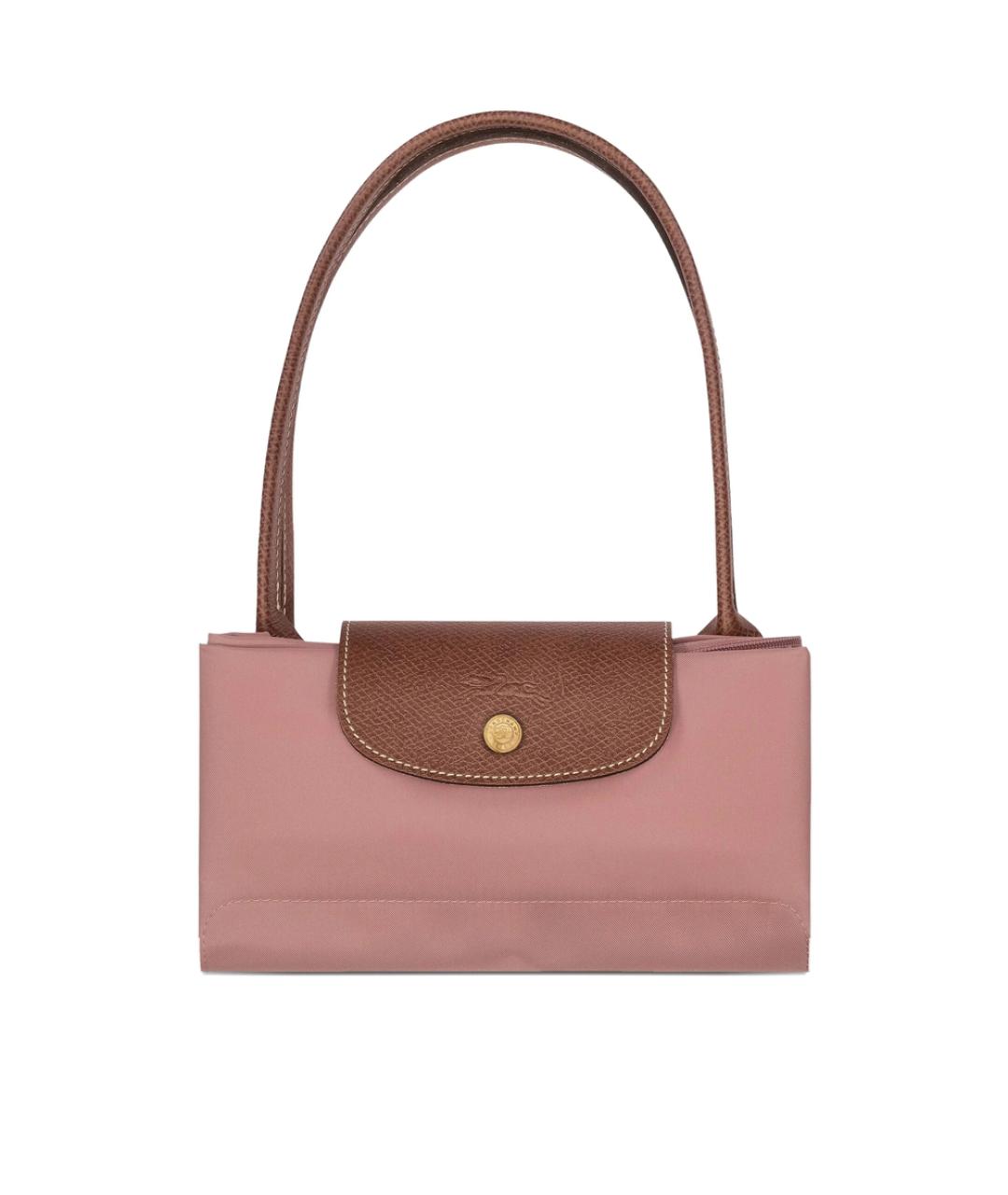 LONGCHAMP Розовая тканевая сумка тоут, фото 5