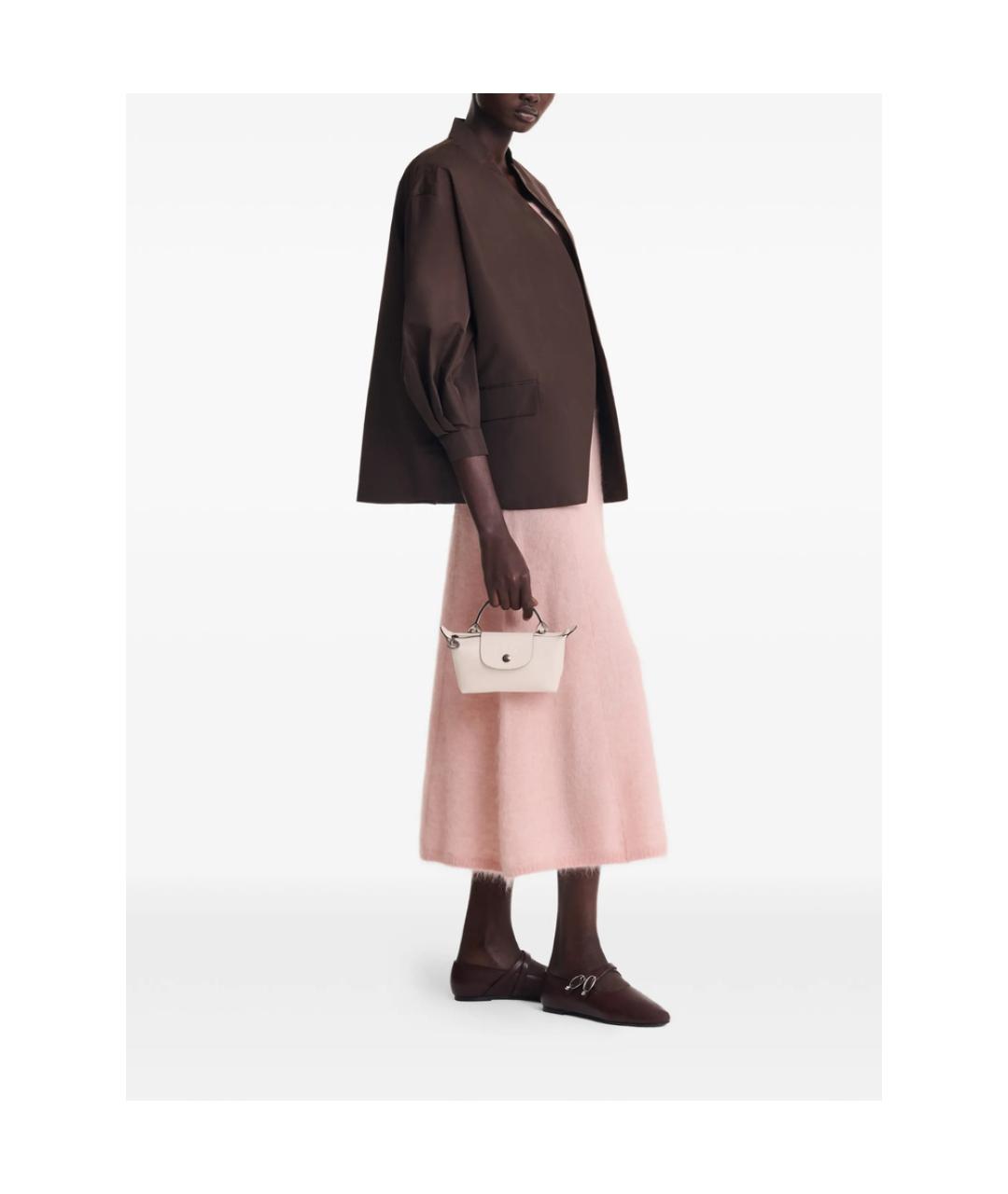 LONGCHAMP Бежевая кожаная сумка через плечо, фото 2