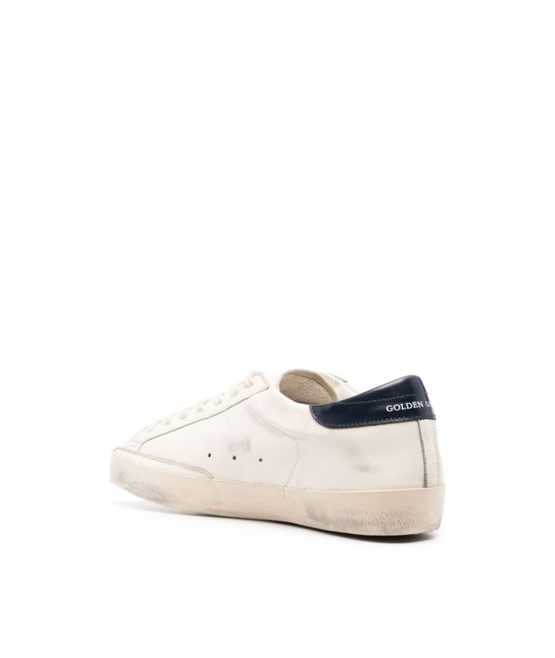 GOLDEN GOOSE Белые кожаные низкие кроссовки / кеды, фото 3