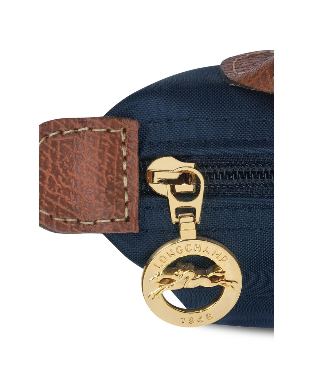 LONGCHAMP Синяя синтетическая сумка с короткими ручками, фото 5