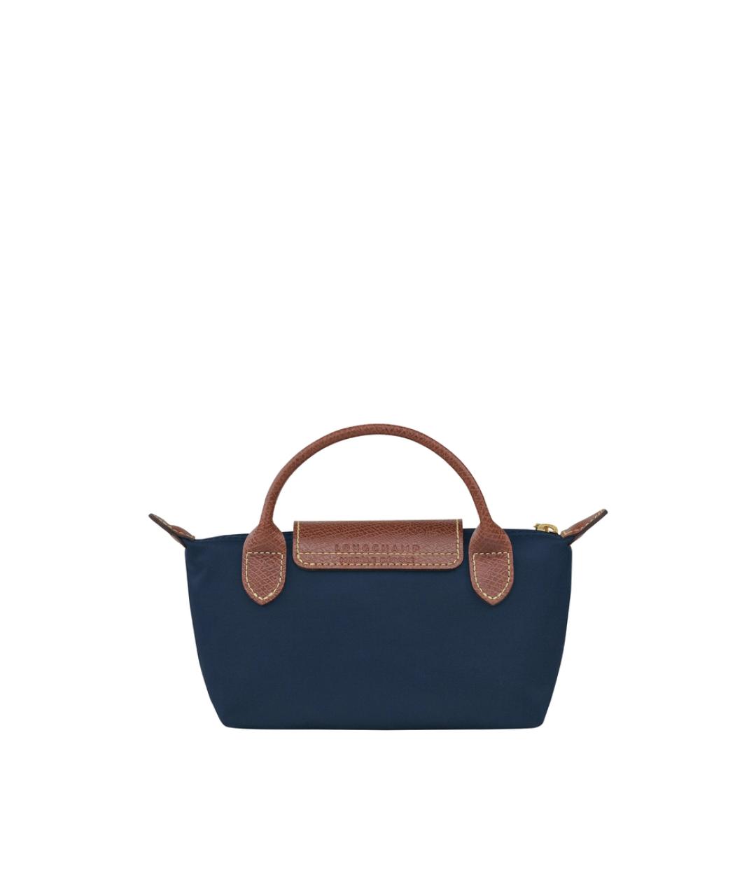 LONGCHAMP Синяя синтетическая сумка с короткими ручками, фото 2