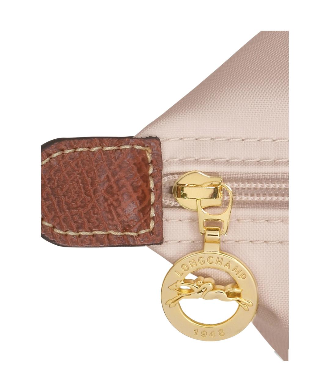 LONGCHAMP Бежевая синтетическая сумка через плечо, фото 3
