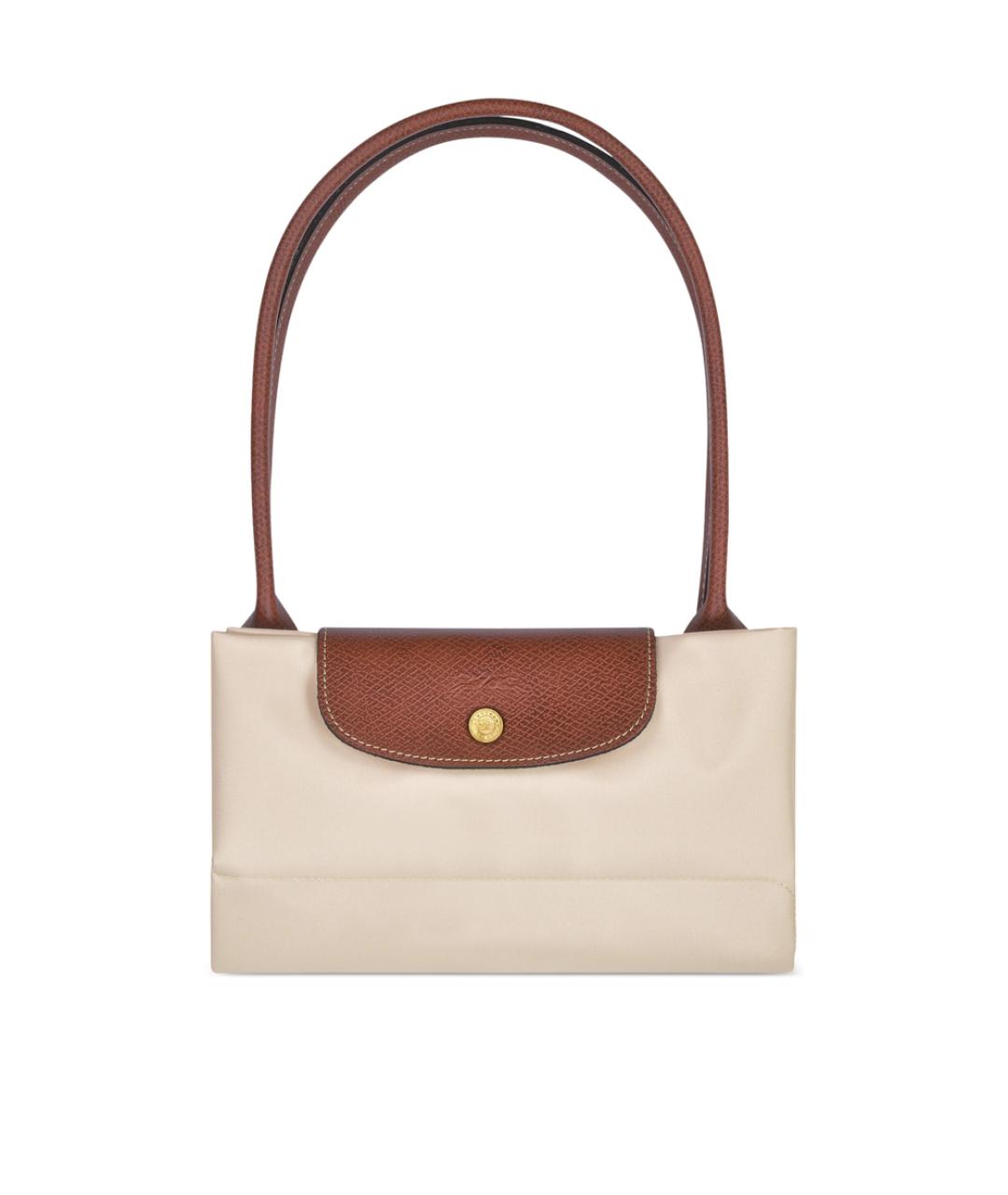 LONGCHAMP Бежевая синтетическая сумка через плечо, фото 4