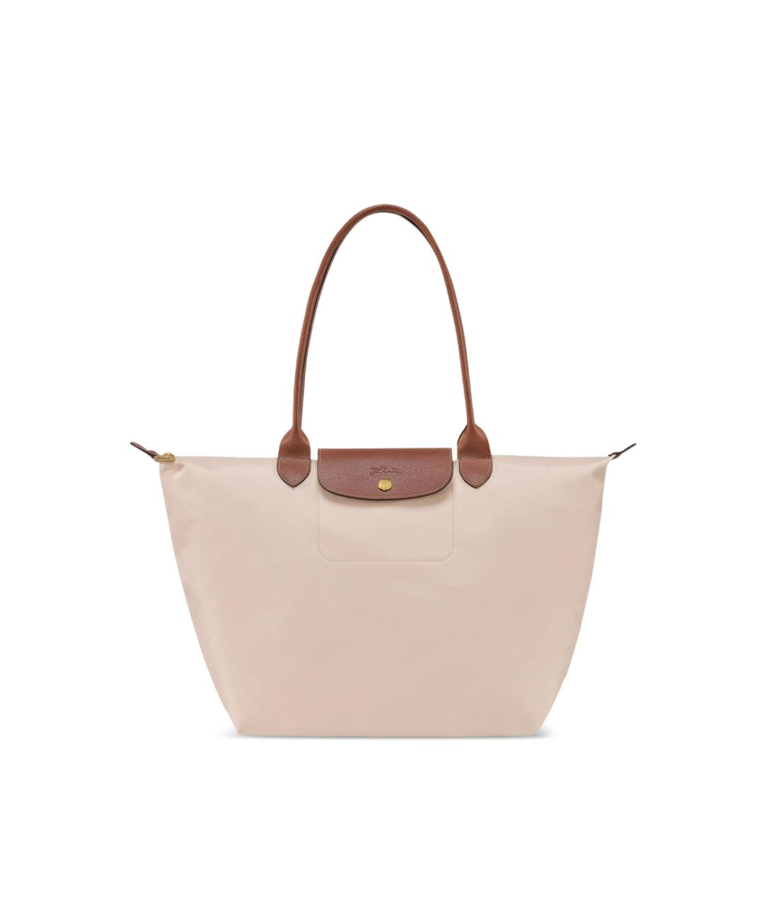 LONGCHAMP Бежевая синтетическая сумка через плечо, фото 1