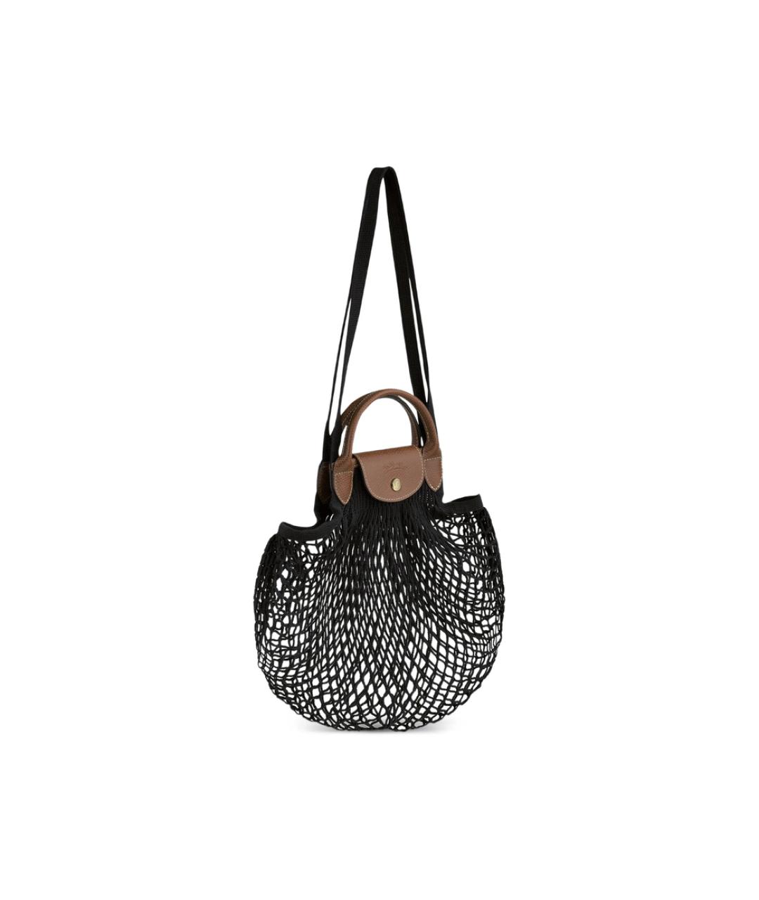 LONGCHAMP Черная тканевая сумка тоут, фото 4