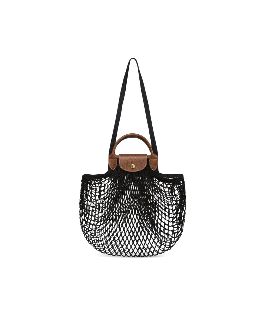 LONGCHAMP Черная тканевая сумка тоут, фото 1