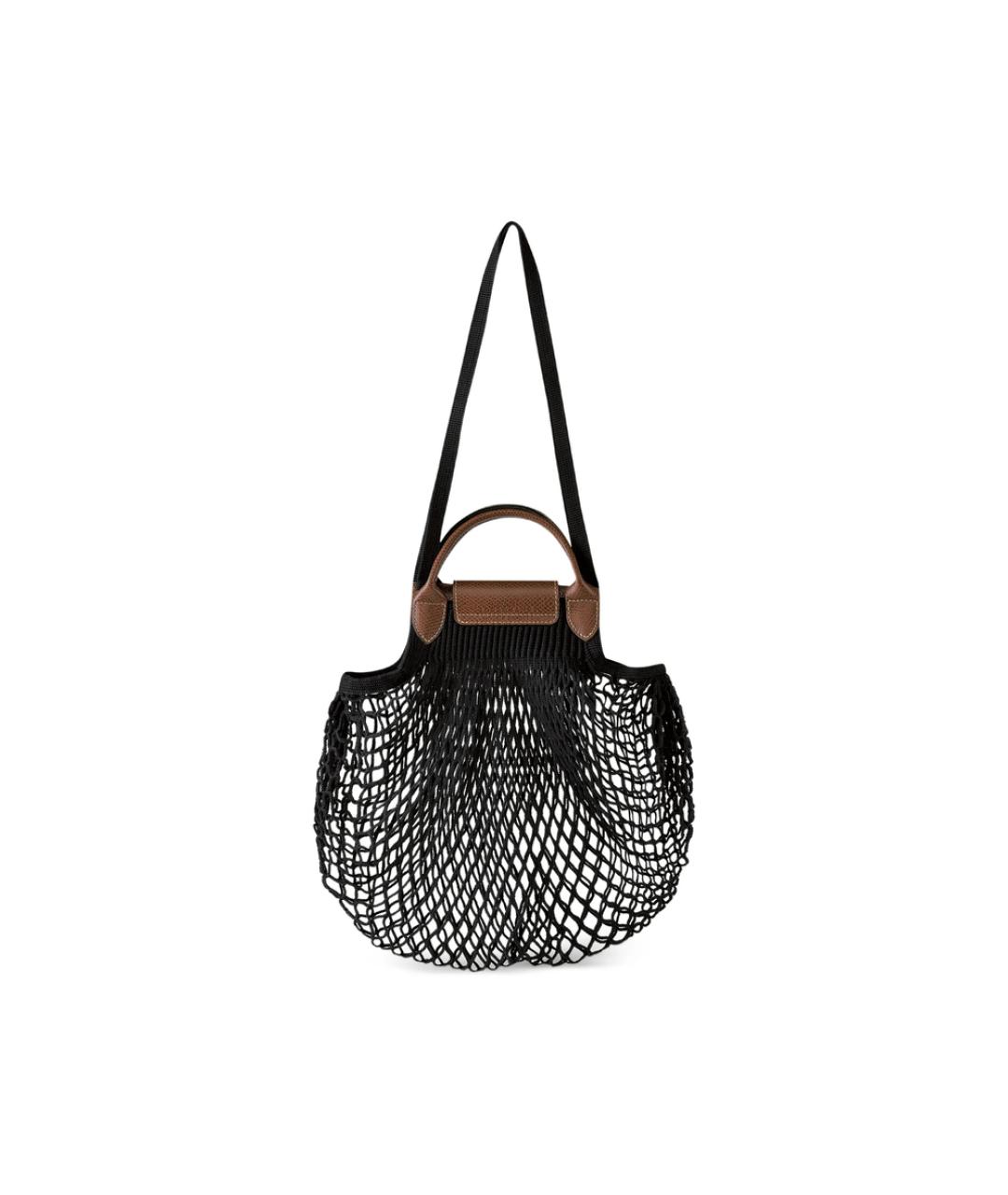 LONGCHAMP Черная тканевая сумка тоут, фото 5