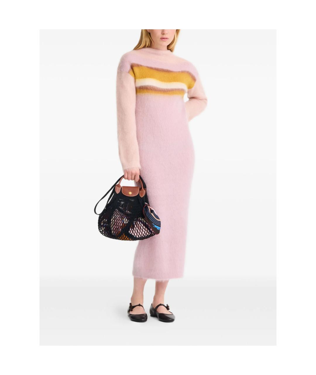 LONGCHAMP Черная тканевая сумка тоут, фото 3