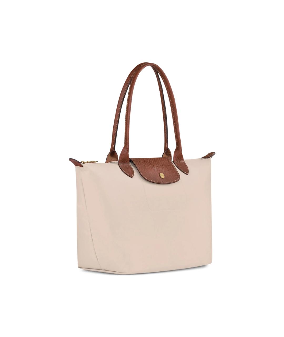 LONGCHAMP Бежевая синтетическая сумка тоут, фото 5