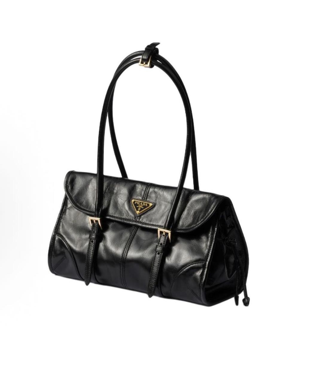 PRADA Черная сумка через плечо из лакированной кожи, фото 2
