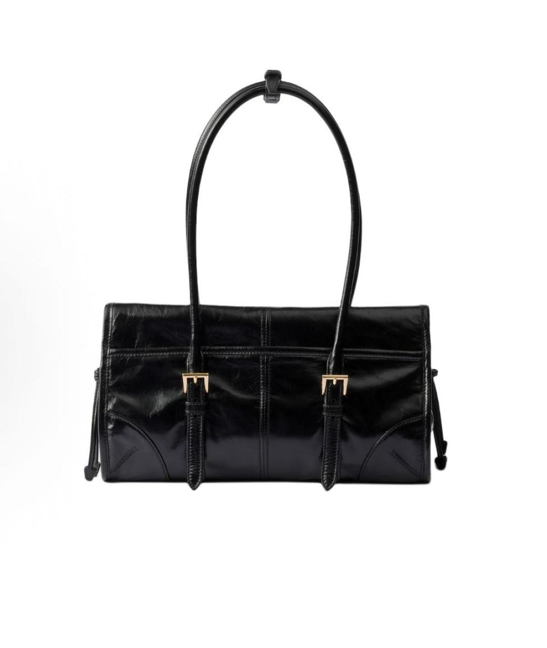 PRADA Черная сумка через плечо из лакированной кожи, фото 3