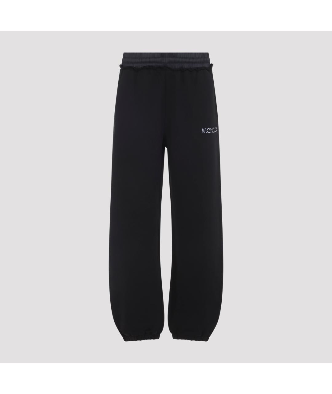 MONCLER Черные хлопковые спортивные брюки и шорты, фото 2