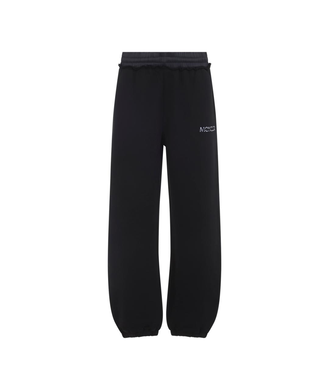 MONCLER Черные хлопковые спортивные брюки и шорты, фото 1