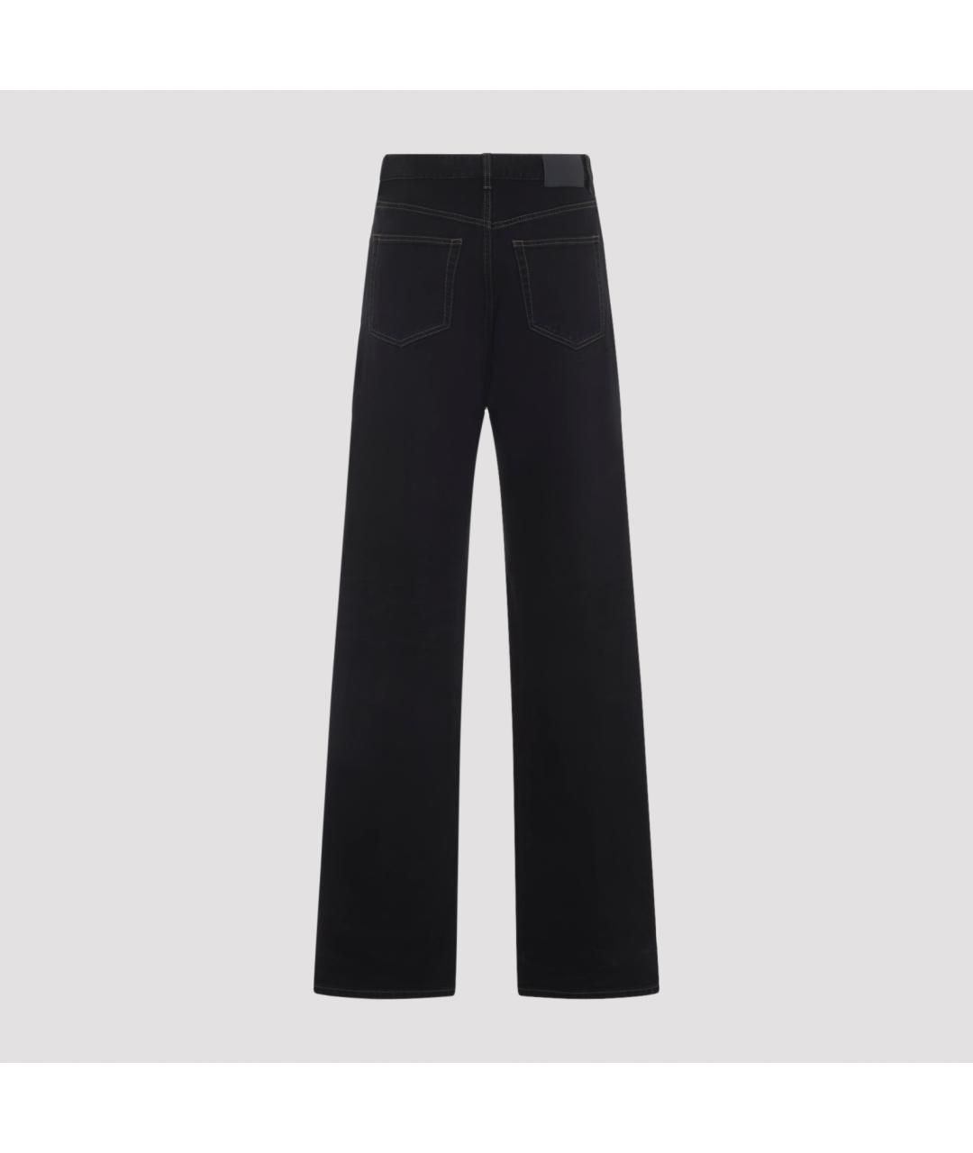 SAINT LAURENT Черные хлопковые прямые джинсы, фото 3