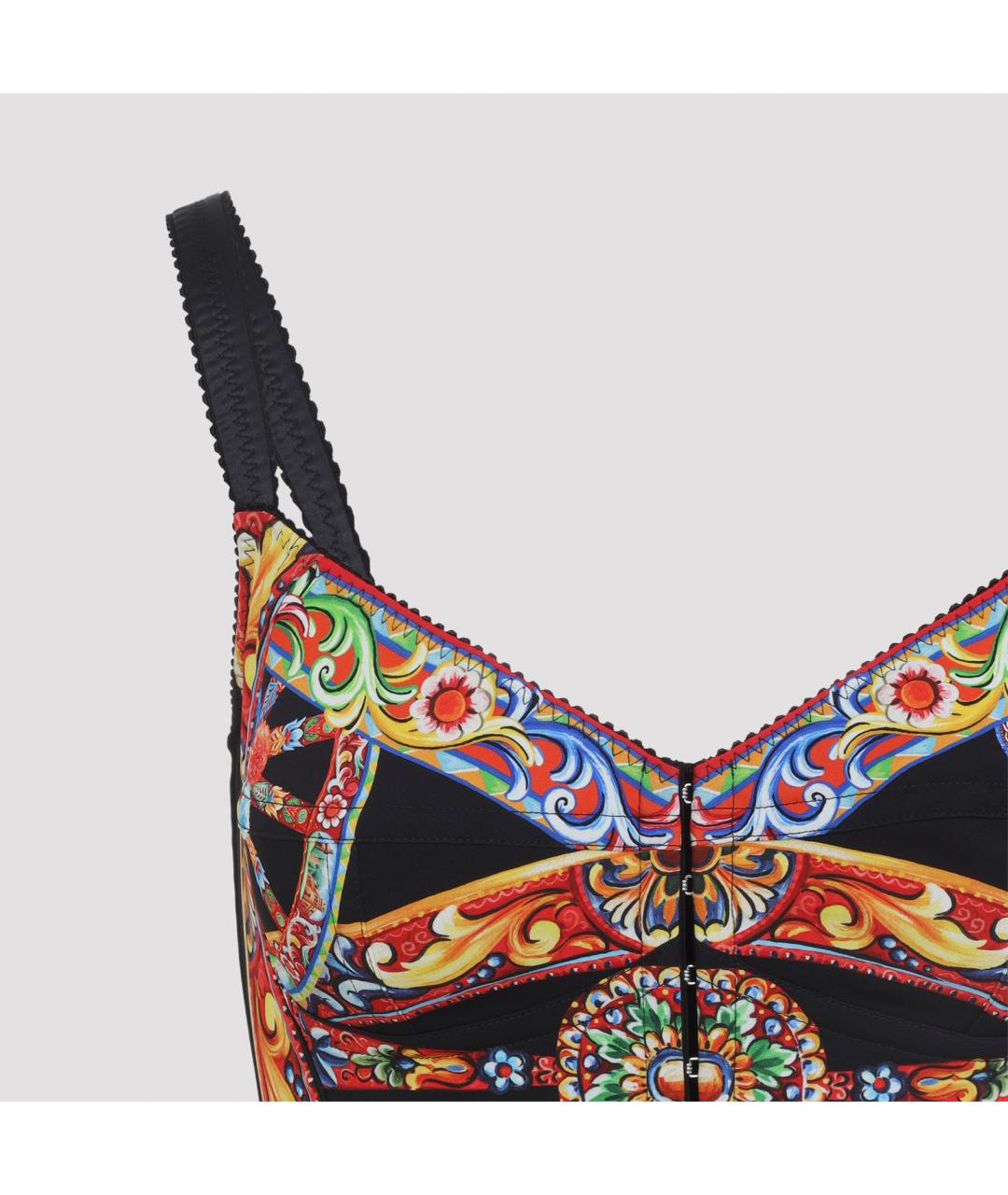 DOLCE&GABBANA Мульти шелковая майка, фото 4