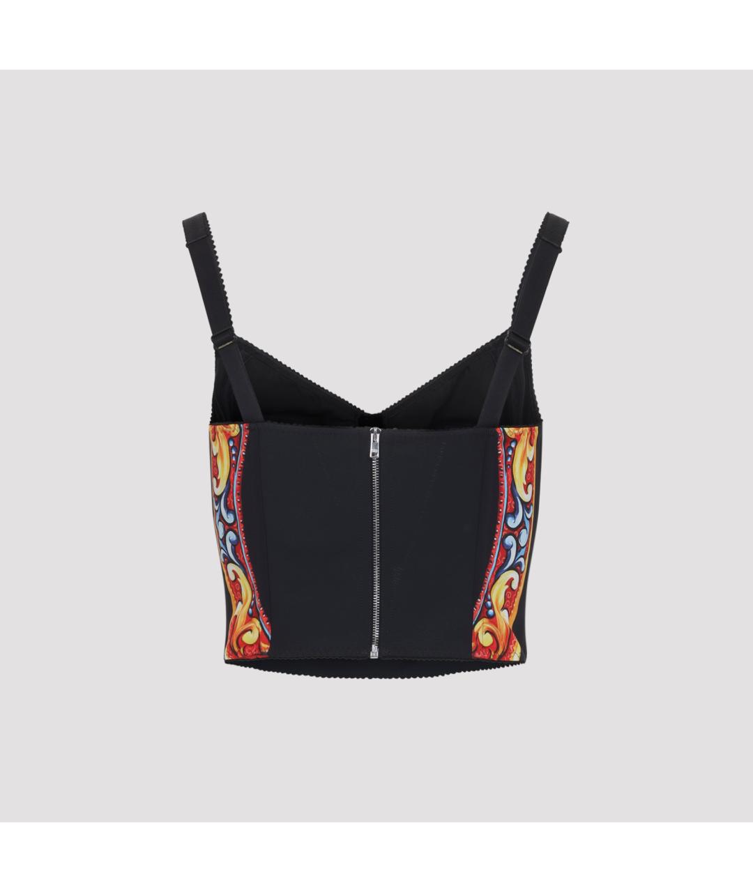 DOLCE&GABBANA Мульти шелковая майка, фото 3