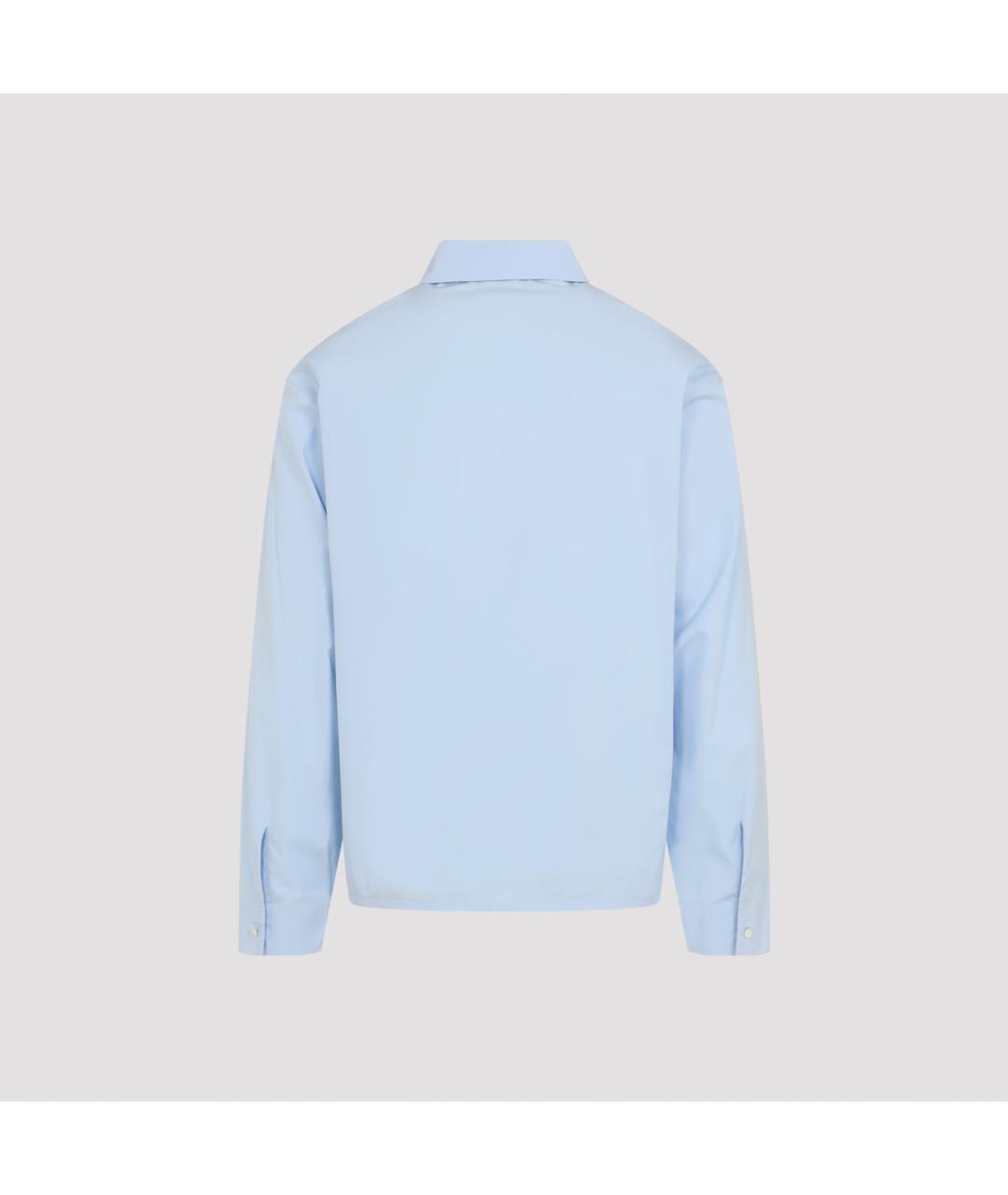 JIL SANDER Голубая хлопковая кэжуал рубашка, фото 3