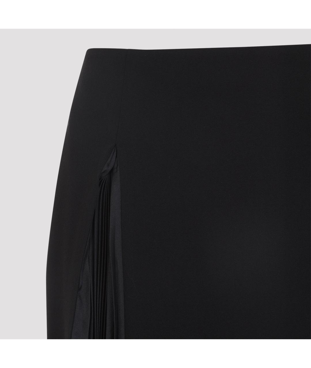 JIL SANDER Черная шерстяная юбка миди, фото 5