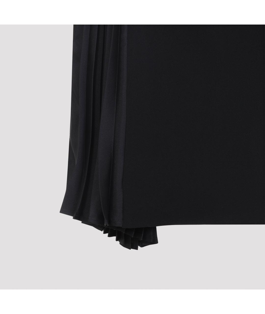 JIL SANDER Черная шерстяная юбка миди, фото 4