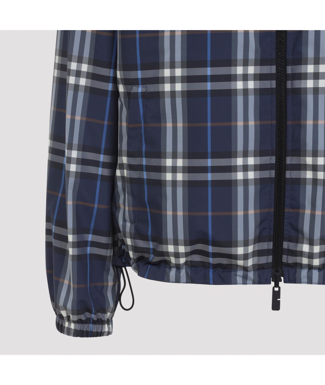 BURBERRY Синяя полиэстеровая куртка, фото 5
