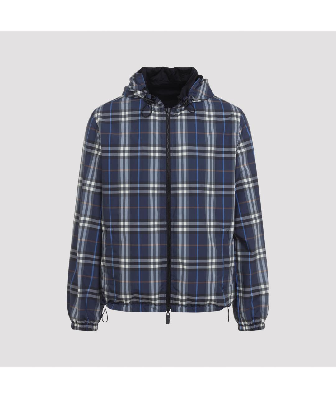 BURBERRY Синяя полиэстеровая куртка, фото 2