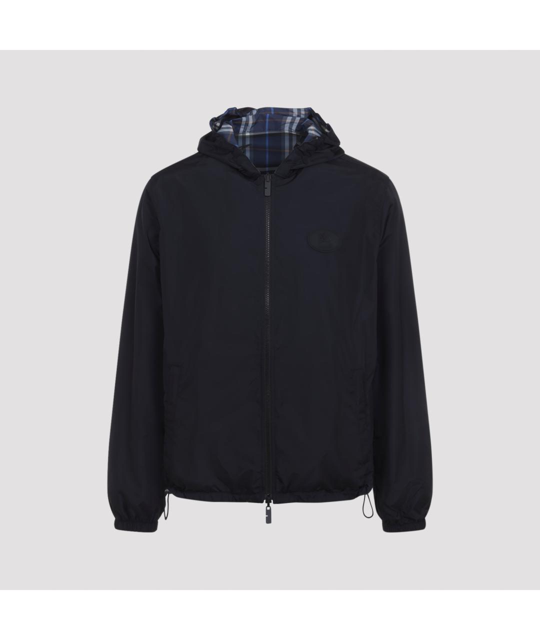 BURBERRY Синяя полиэстеровая куртка, фото 4