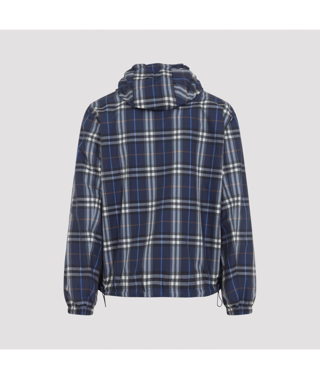 BURBERRY Синяя полиэстеровая куртка, фото 3