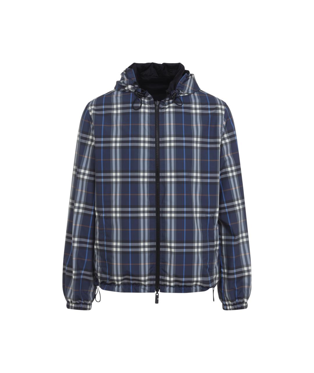 BURBERRY Синяя полиэстеровая куртка, фото 1