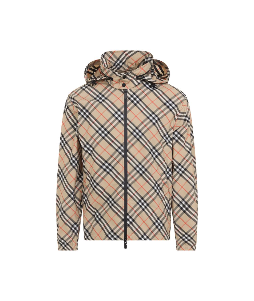 BURBERRY Бежевая полиэстеровая куртка, фото 1