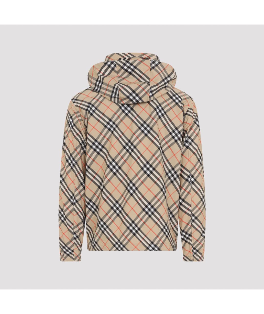 BURBERRY Бежевая полиэстеровая куртка, фото 3