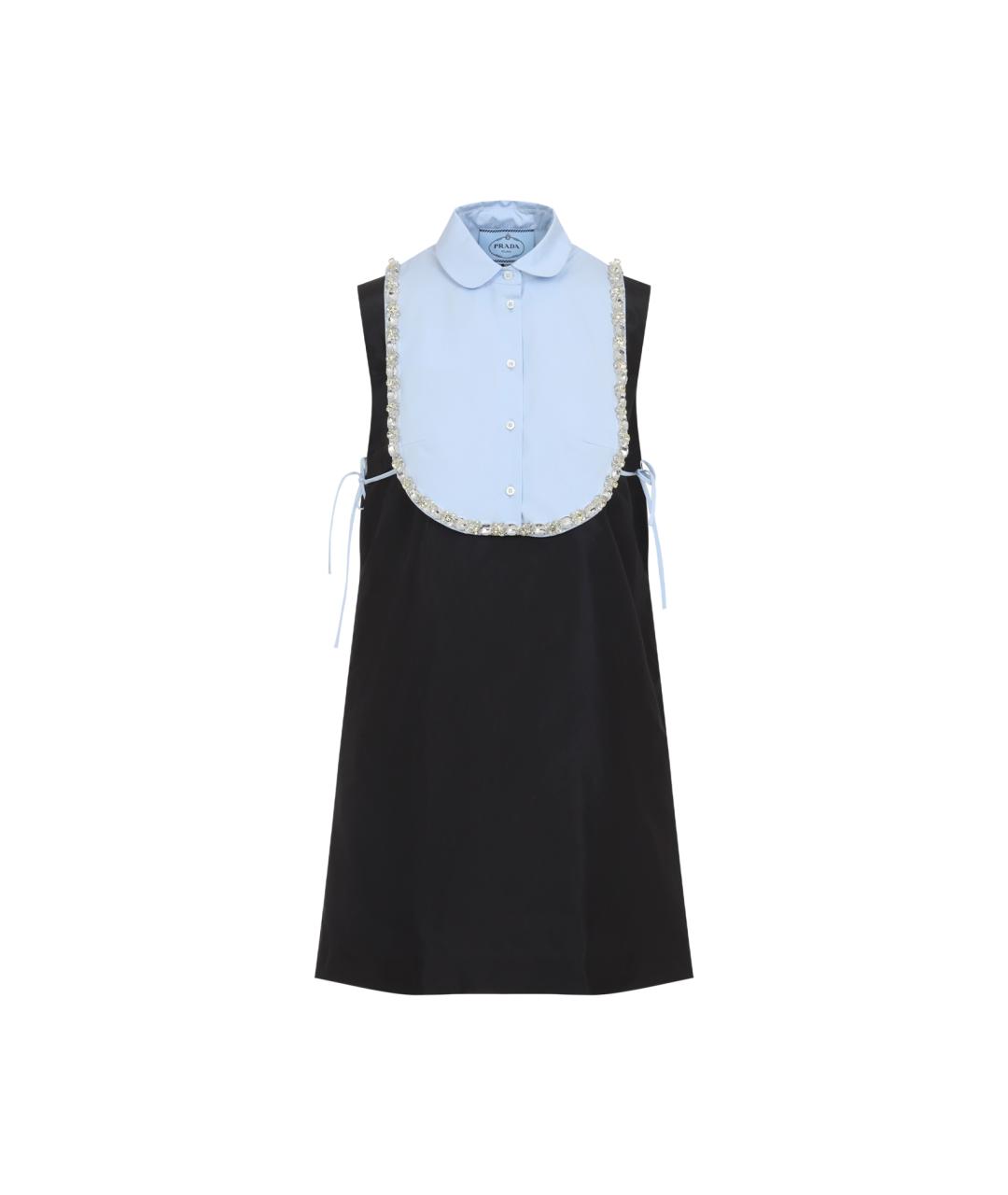 PRADA Черное полиэстеровое платье, фото 1