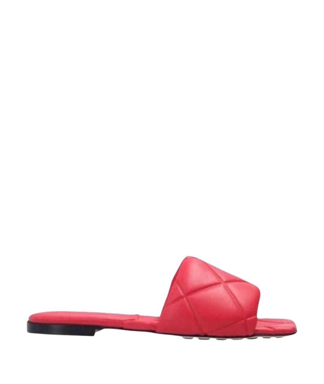 BOTTEGA VENETA Розовые кожаные сабо, фото 1