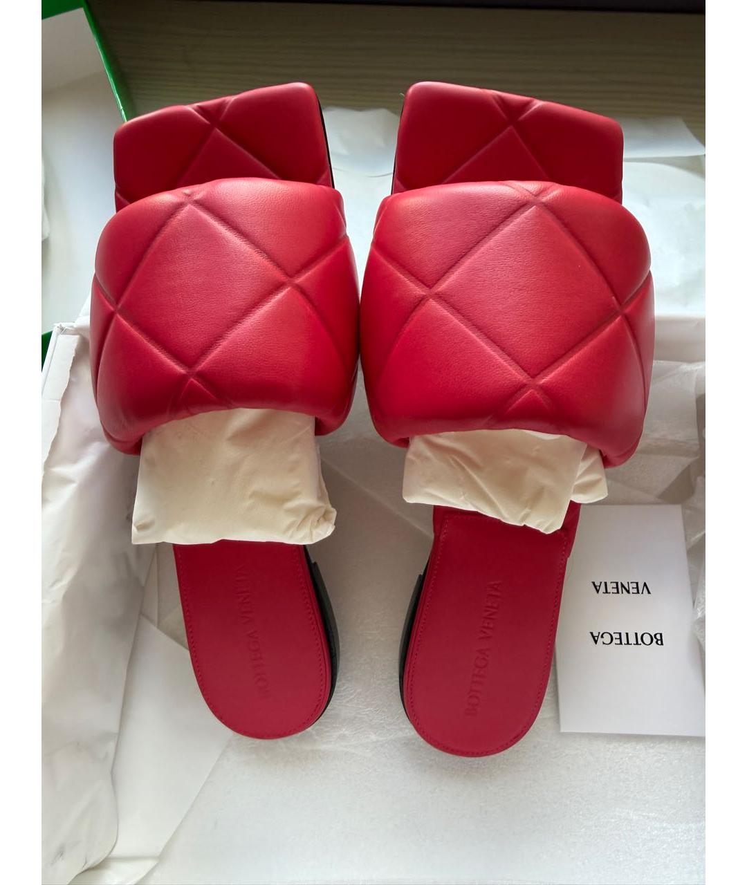BOTTEGA VENETA Розовые кожаные сабо, фото 2