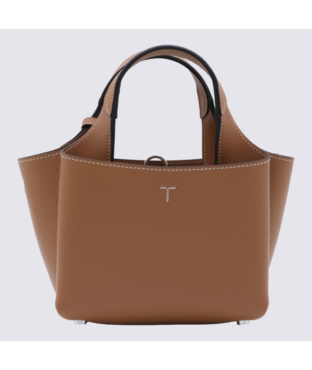 TOD'S Коричневая кожаная сумка тоут, фото 6