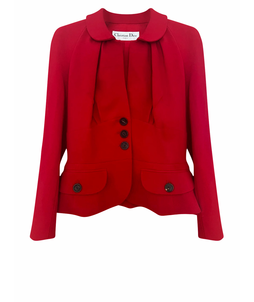 CHRISTIAN DIOR PRE-OWNED Красный шерстяной жакет/пиджак, фото 1
