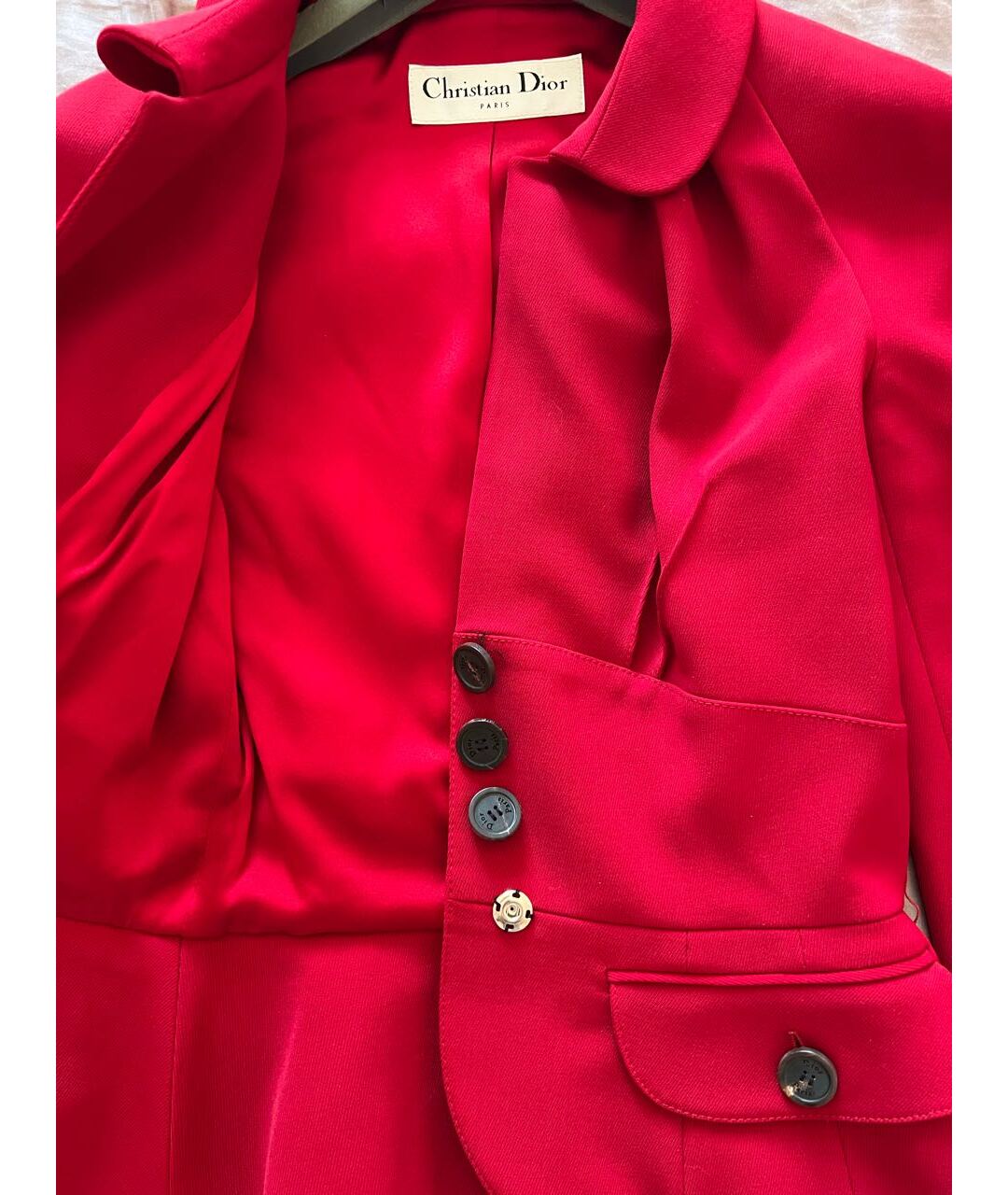 CHRISTIAN DIOR PRE-OWNED Красный шерстяной жакет/пиджак, фото 4