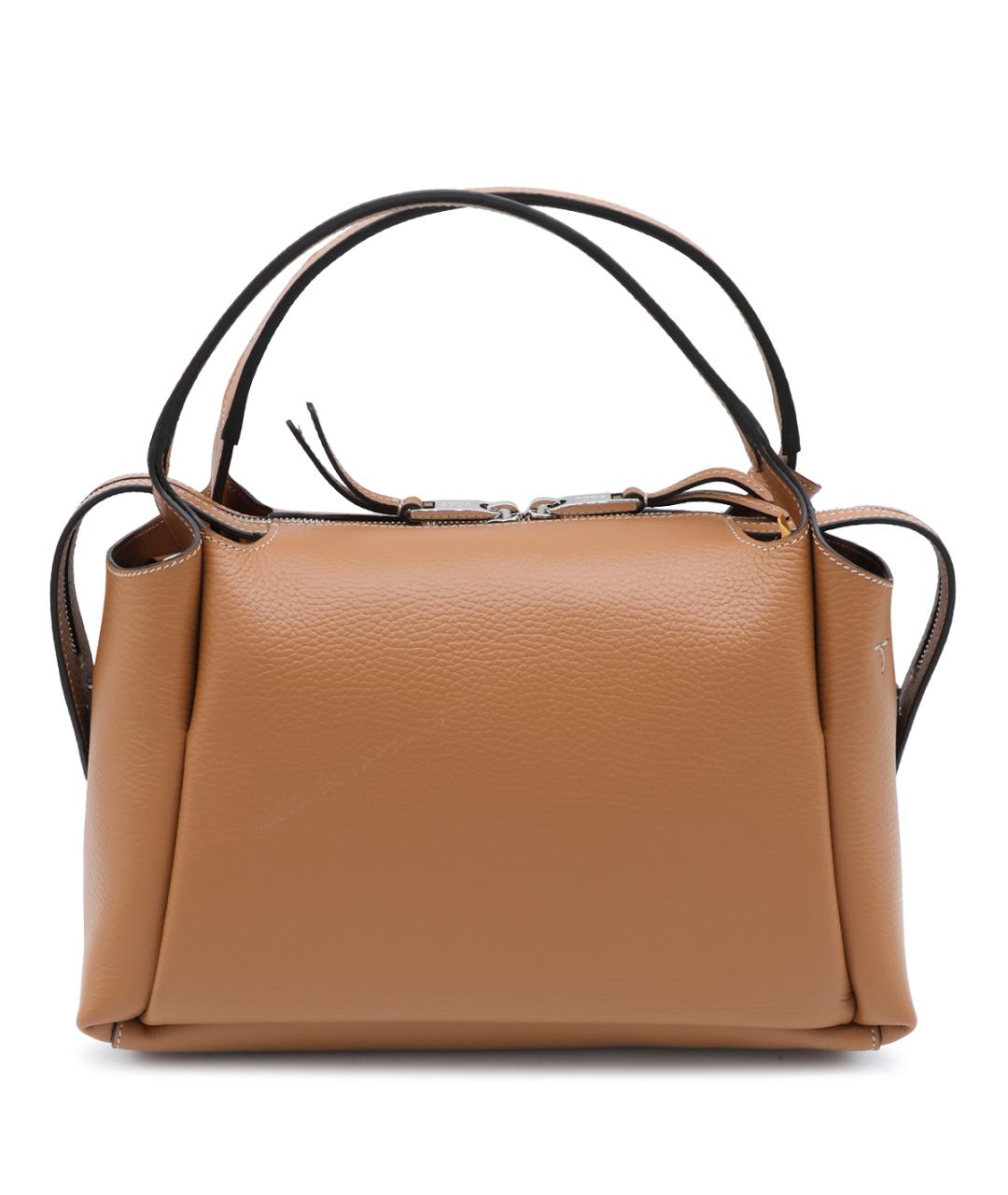 TOD'S Коричневая кожаная сумка тоут, фото 3