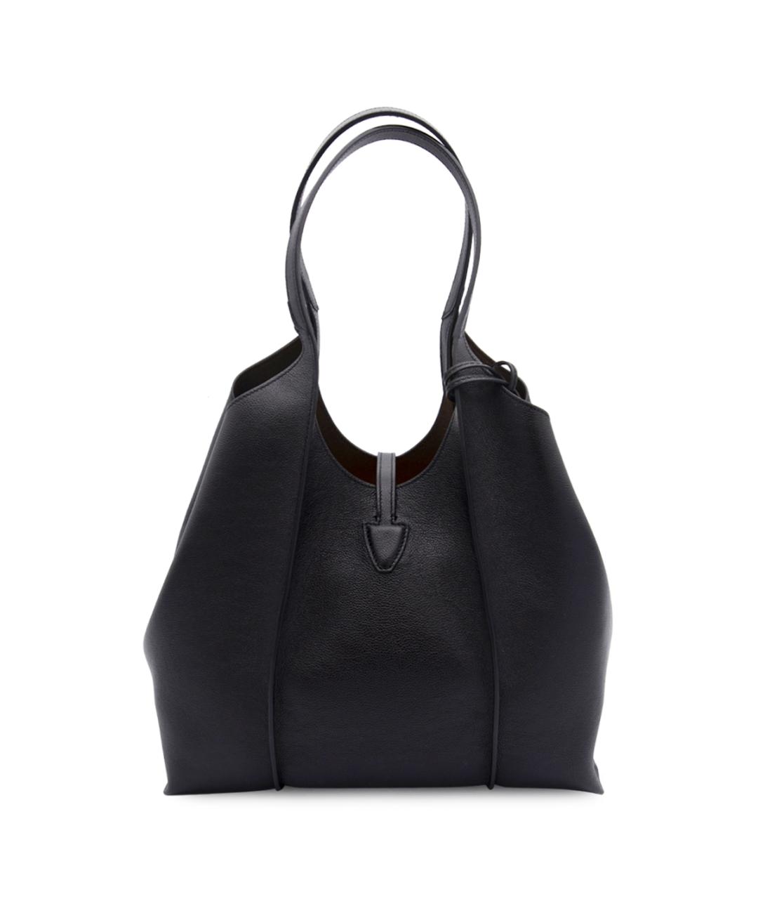 TOD'S Черная кожаная сумка тоут, фото 3