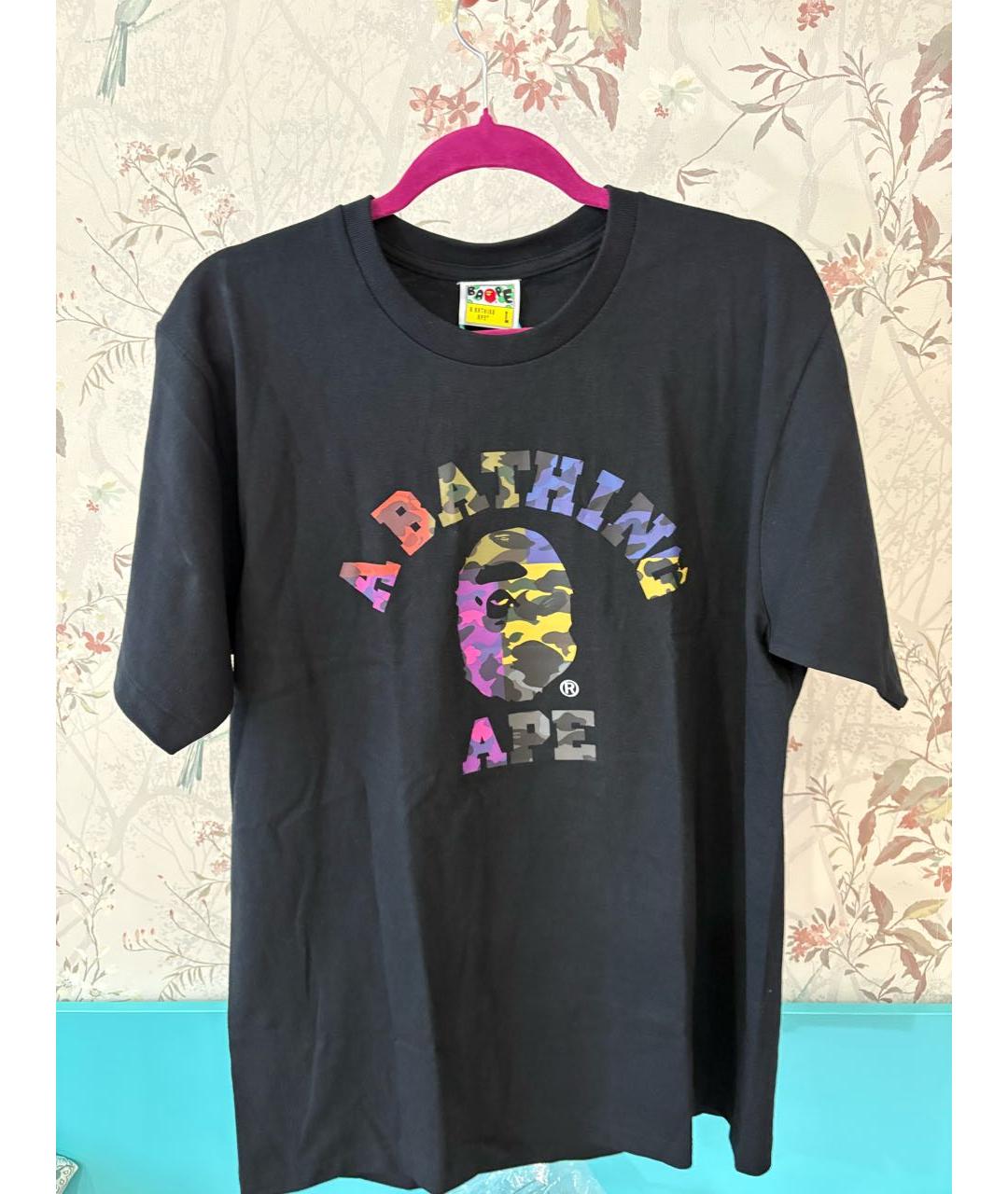 BAPE Черная хлопковая футболка, фото 5
