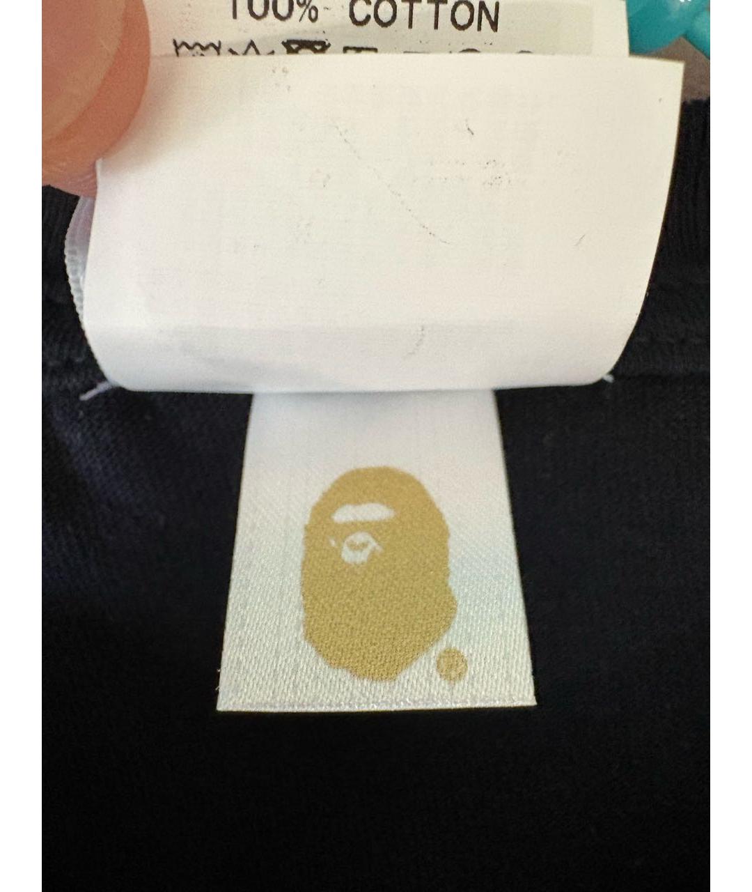 BAPE Черная хлопковая футболка, фото 3