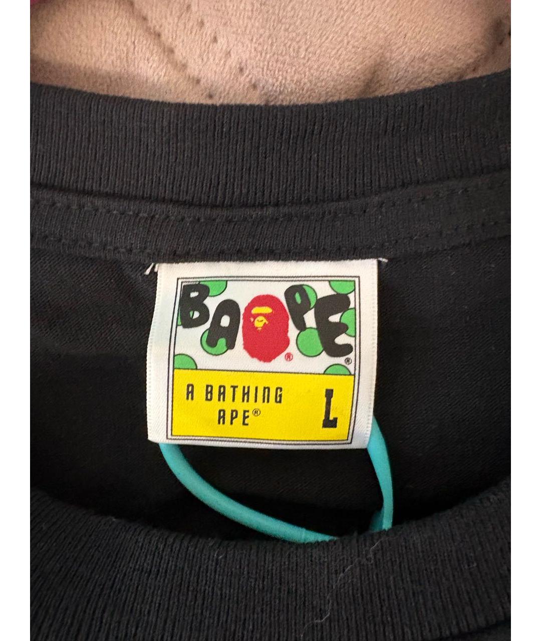 BAPE Черная хлопковая футболка, фото 2